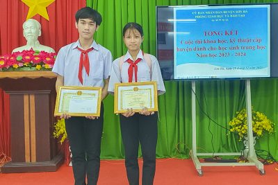 CUỘC THI KHOA HỌC KĨ THUẬT CẤP HUYỆN DÀNH CHO HỌC SINH THCS – NĂM HỌC 2023 – 2024