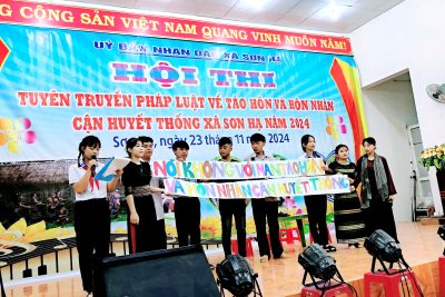 HỘI THI TUYÊN TRUYỀN PHÁP LUẬT VỀ TẢO HÔN VÀ HÔN NHÂN CẬN HUYẾT THỐNG XÃ SƠN HẠ NĂM 2024